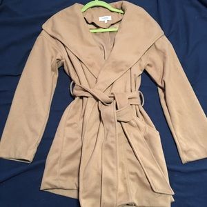 Tan peacoat